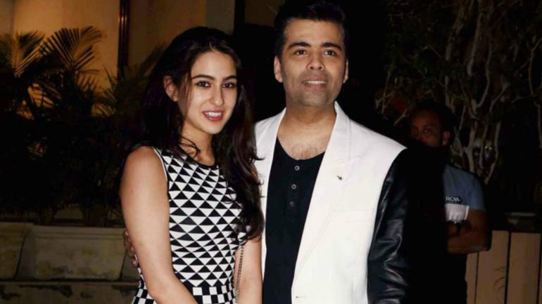 karan johar and sara ali khan 